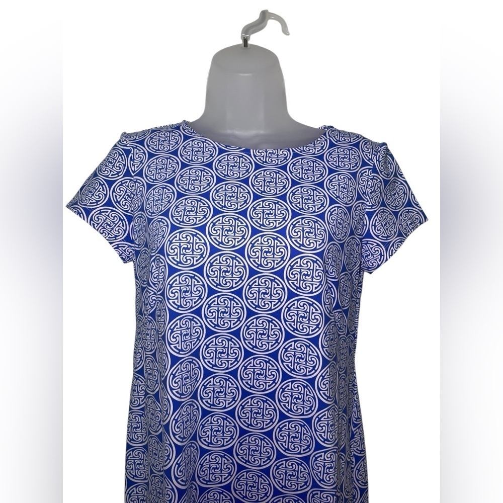 Katherine Way Golf Resort Performance Dress Blue White Small - Picture 4 of 6
